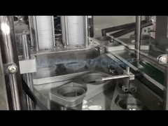 Δύο κεφαλές περιστροφικό φλιτζάνι γεμίζοντας σφραγιστική μηχανή πλαστικό φλιτζάνι κέτσαπ σάλτσα φλιτζάνι γεμίζοντας σφραγίζοντας